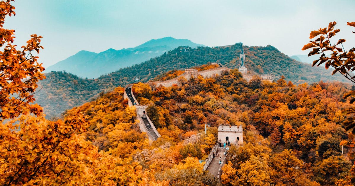 Chinese wall in the morning light - a Royalty Free Stock Photo